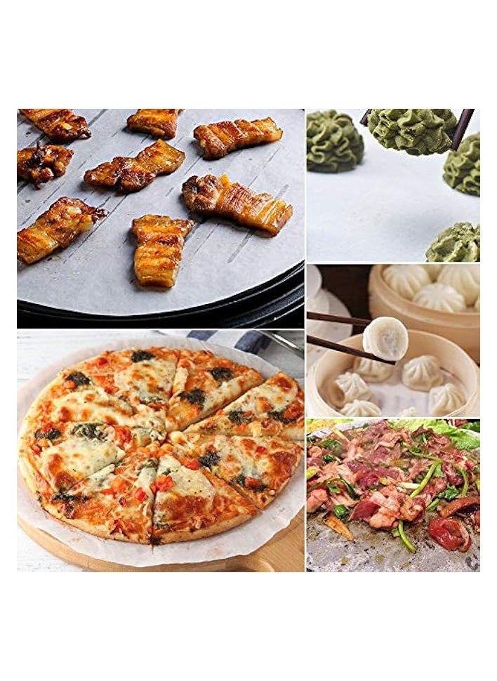 100 Pcs Parchment Paper Baking Sheets Round, 12 Inches Non Stick Precut Baking Parchment, for Baking Grilling Fryer Round Cake