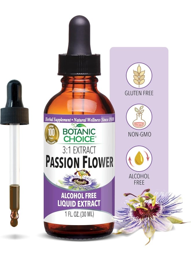 Botanic Choice Passion Flower Liquid Extract - Alcohol-Free Herbal Supplement, Traditional Support for Relaxation - 1 Fl. Oz