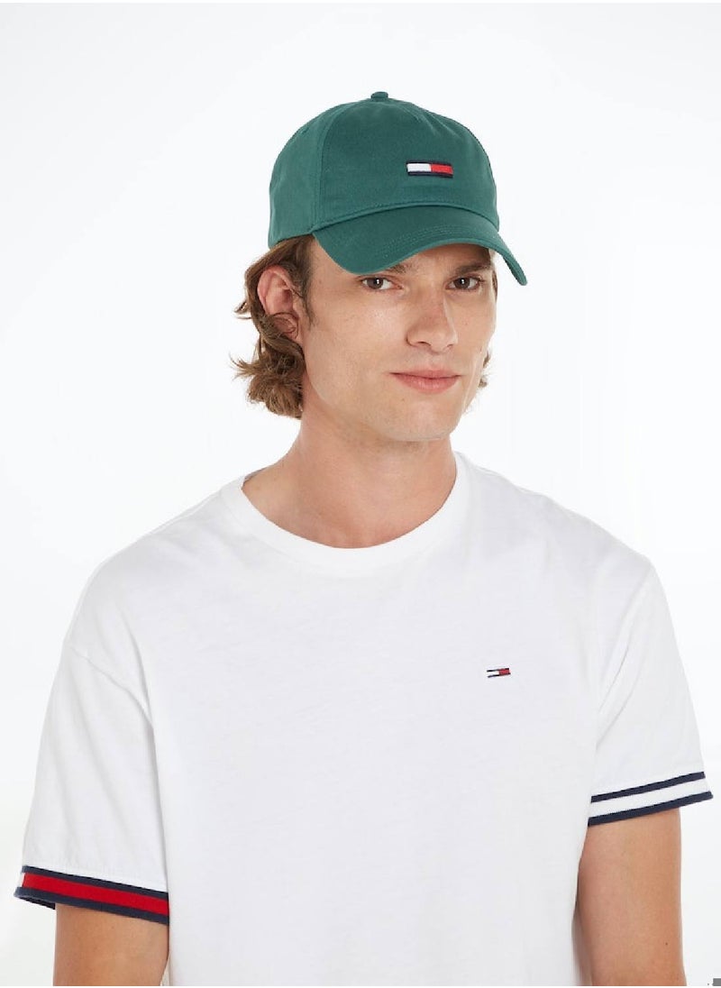 Men's Embroaded Logo Cap - Cotton, Green