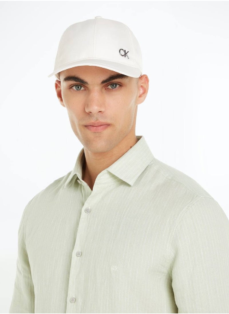 Men's Baseball Cap - Polyester, White