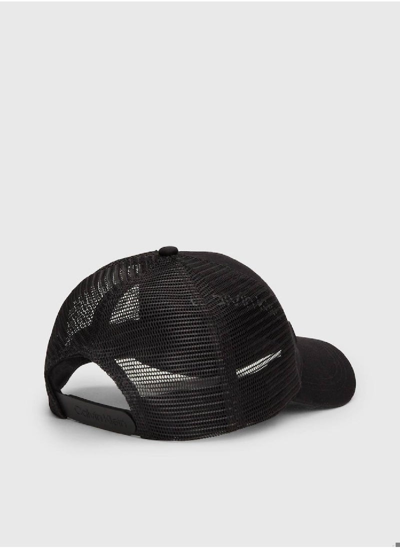 Men's Twill Trucker Cap - Cotton, Black