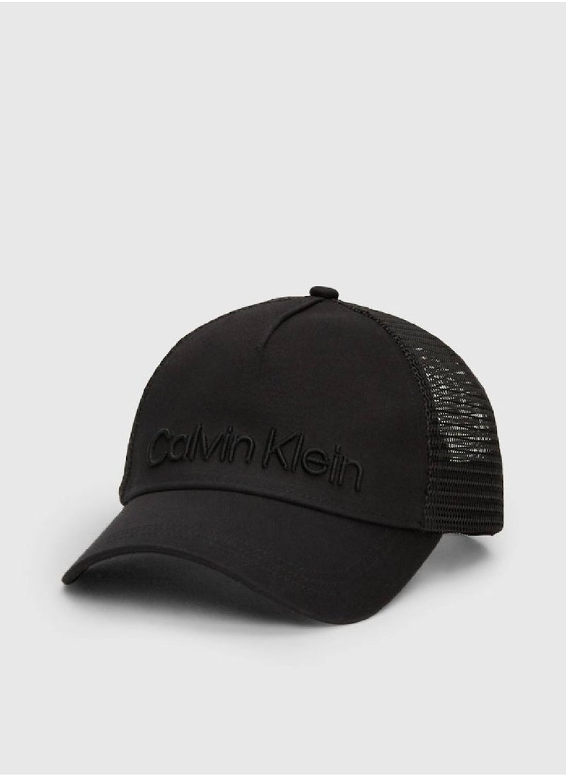 Men's Twill Trucker Cap - Cotton, Black