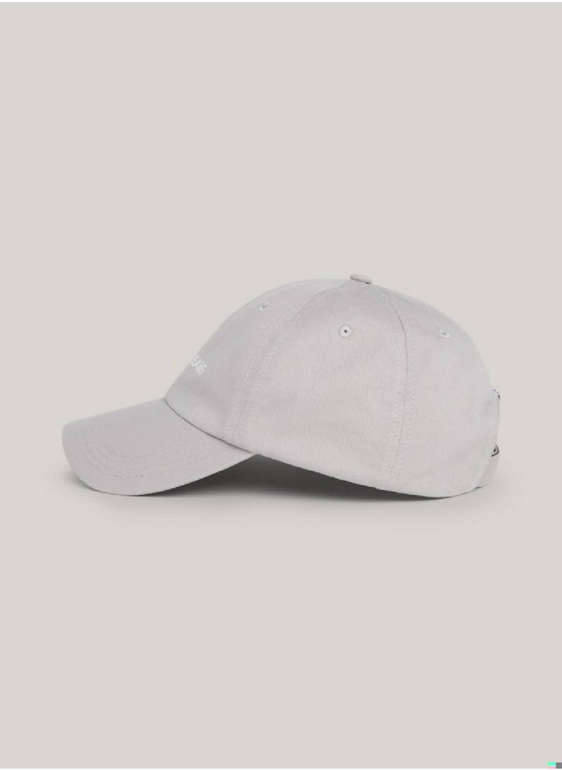 Men's Linear Logo Cap - Cotton, Gray