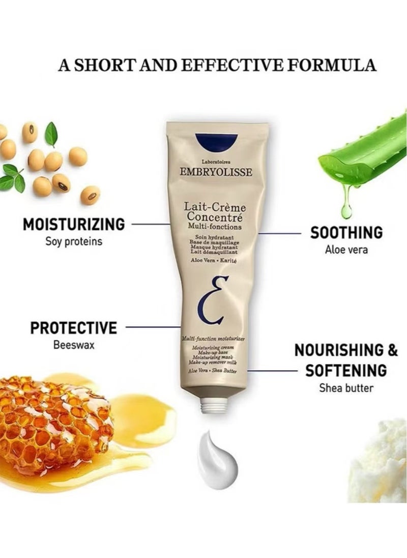 Lait Creme Concentre Multi Fonctions Moisturizer Cream 75ml. Soothe, Nourish And Moisturize Easily Damaged Skin