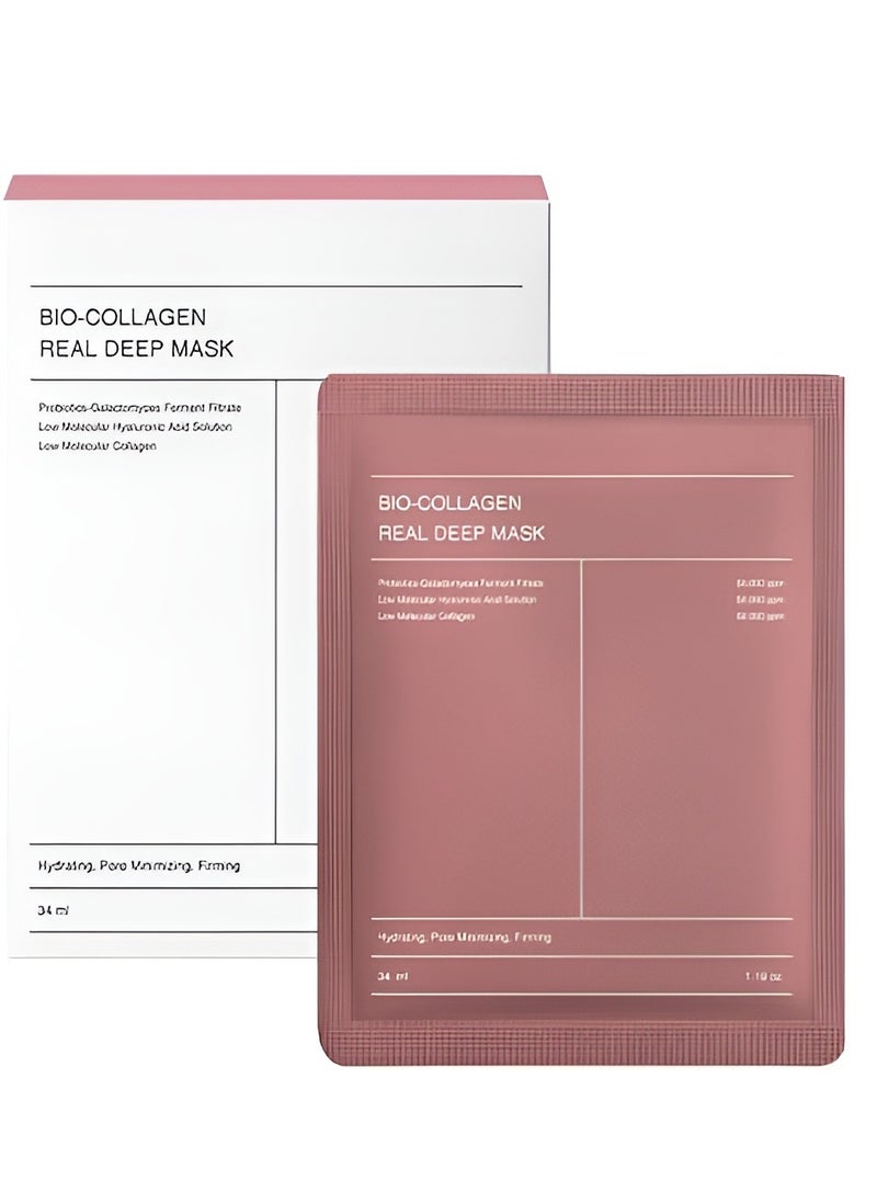 Bio-Collagen Real Deep Mask Hydrating Overnight Mask Pore Minimizing Elasticity Improvement 34g x4ea