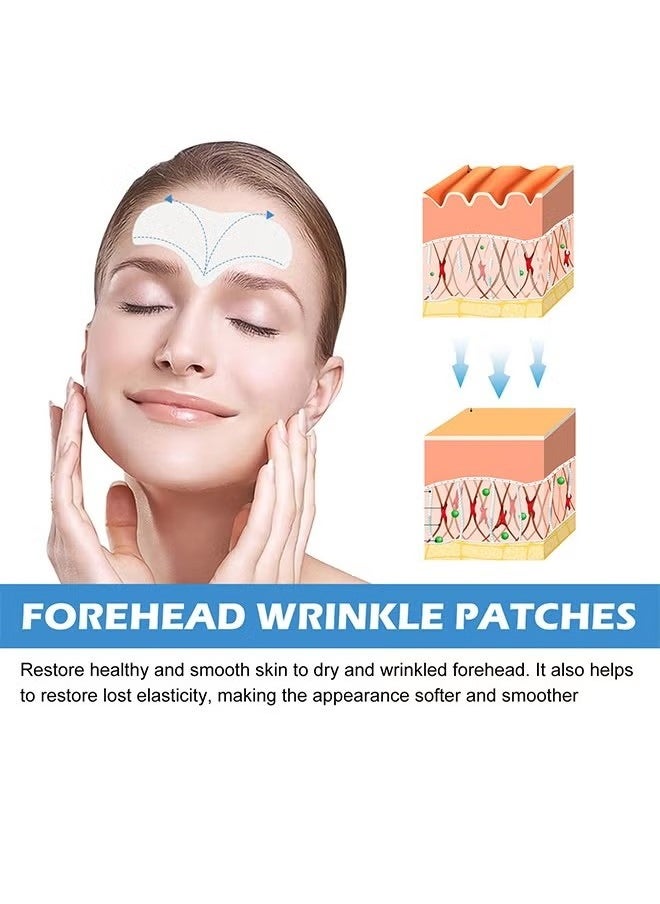 Forehead Wrinkle Patches 12pcs - Smooth Fine Lines & Wrinkles, Anti-Wrinkle Patches with Hydrolyzed Collagen with Aloe,Vitamin E, Anti Wrinkle Patches, Forehead Wrinkles Treatment