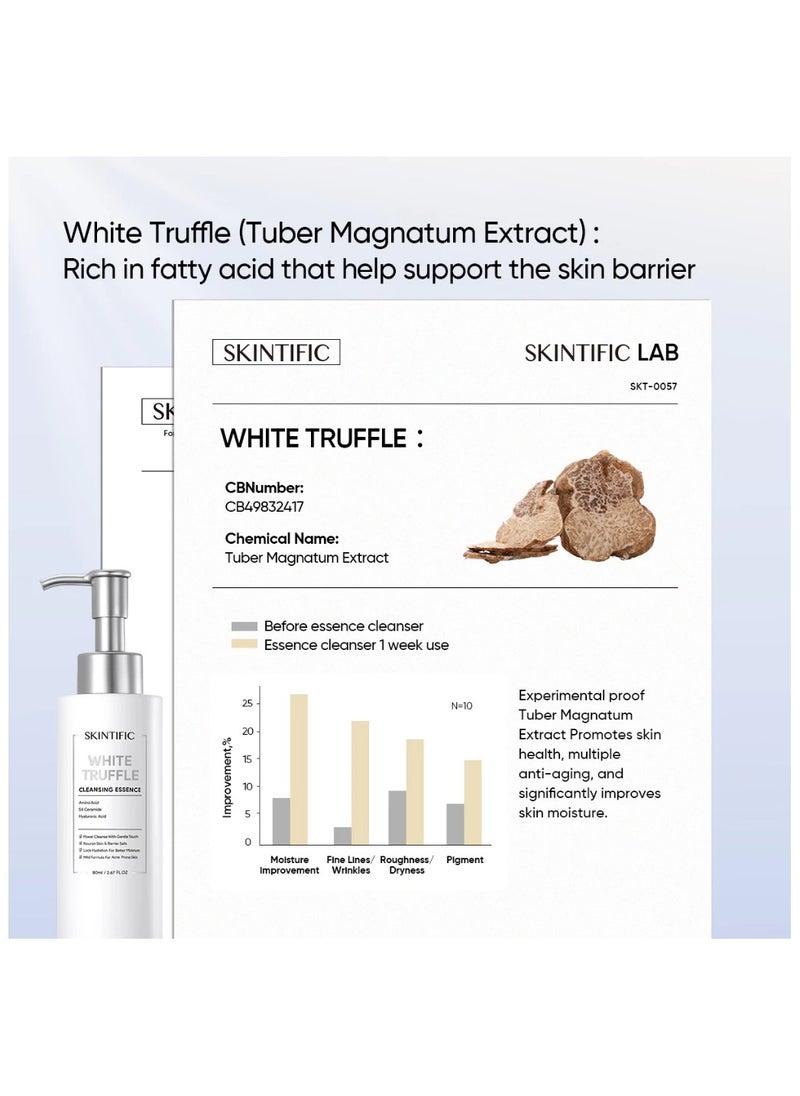 White Truffle Cleansing Essence Cleanser Facial Wash Serum Nourish and Protect Skin Barrier 80ml