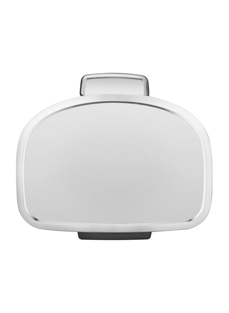 EKO 45L Pedal Bin Dayton - Silver | Extra-Large Capacity Step Bin with Soft-Close Lid | Plastic Bag Fixer | Removable Inner Bucket | Durable D Shape Design