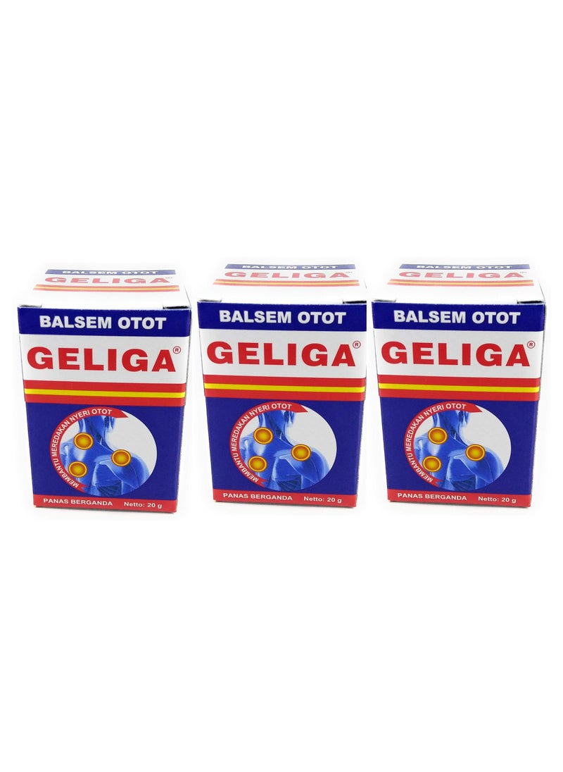 Geliga Muscular Balm 20gm (Pack of 3)