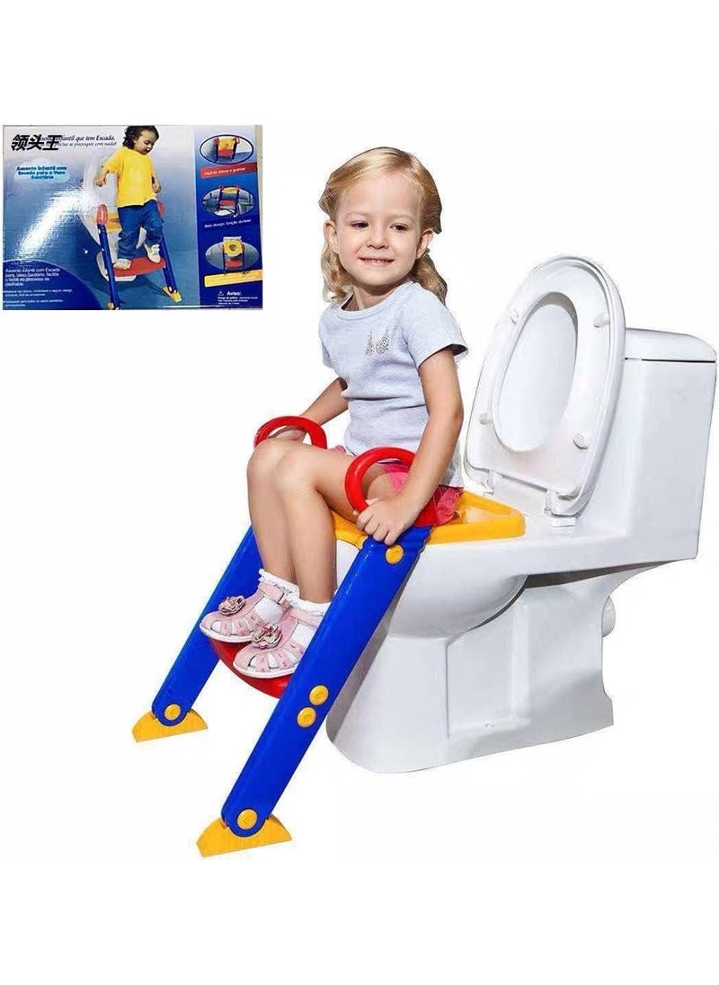 Toilet Potty Trainer Seat Chair Kids Toddler with Ladder Step up Training Stool