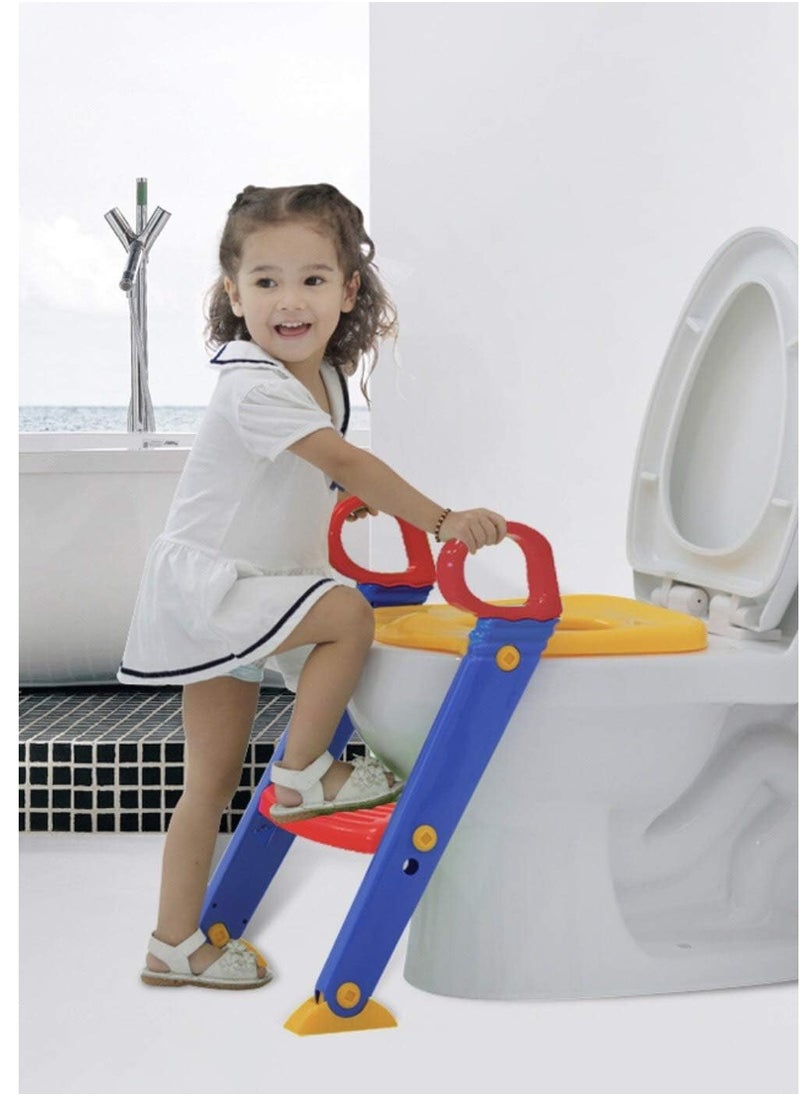 Toilet Potty Trainer Seat Chair Kids Toddler with Ladder Step up Training Stool