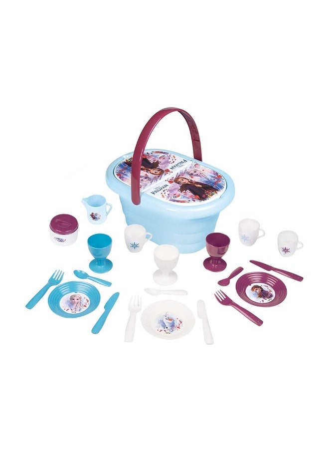 Disney Frozen Picnic Basket Set (21 Pieces)