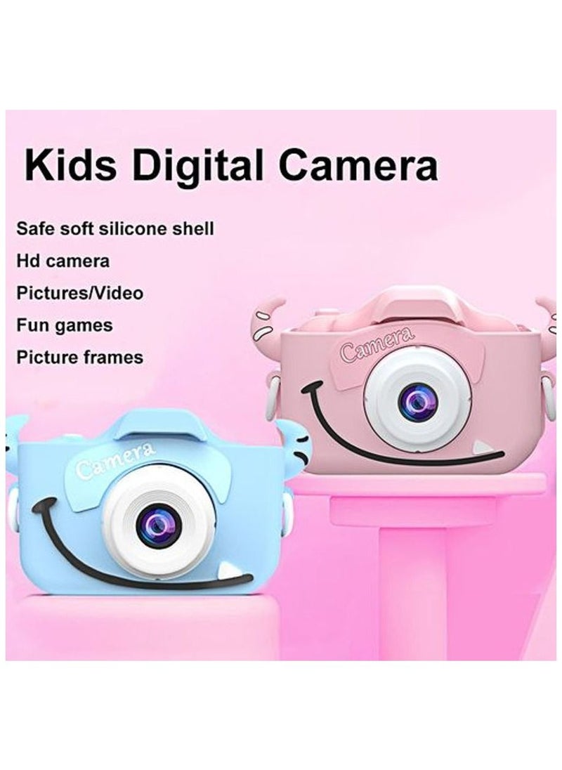 20MP Kids Children Digital Camera 1080P Video Camcorder 2.0 Inches IPS Screen Dual Camera Lenses Anti-Drop Toys for Girls and Boys Built-in Battery