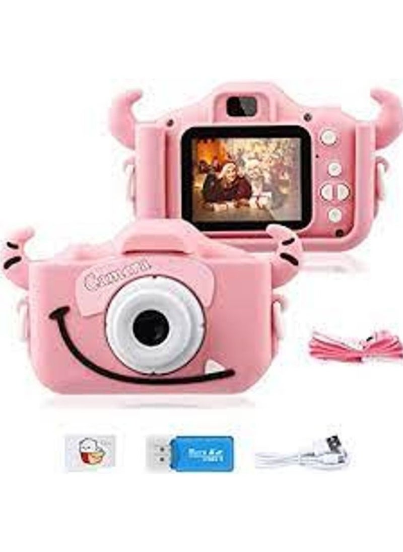 20MP Kids Children Digital Camera 1080P Video Camcorder 2.0 Inches IPS Screen Dual Camera Lenses Anti-Drop Toys for Girls and Boys Built-in Battery