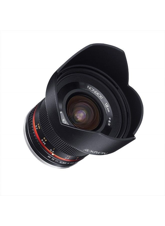 12mm F2.0 NCS CS Ultra Wide Angle Lens Sony E-Mount (NEX) (Black) (RK12M-E)