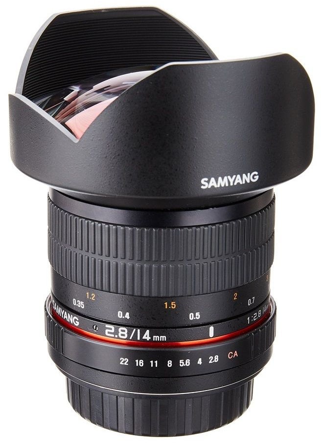 SY14M-C 14mm F2.8 Ultra Wide Fixed Angle Lens for Canon , Black