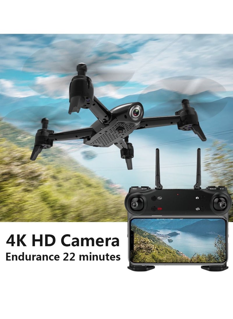 Generic Drone with 4K HD Camera for Adults Kids WiFi Live Video FPV Drones RC Quadcopters for Beginners, Gesture Control, Gravity Sensor Altitude Hold 3D Flip Custom Route One Key Backward