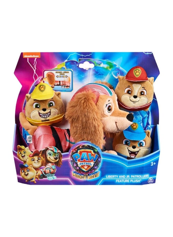 The Mighty Movie Liberty & Jr. Patroller Feature Plush Toy Set (Pack Of 4)