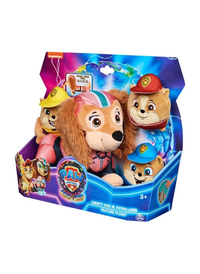 The Mighty Movie Liberty & Jr. Patroller Feature Plush Toy Set (Pack Of 4)
