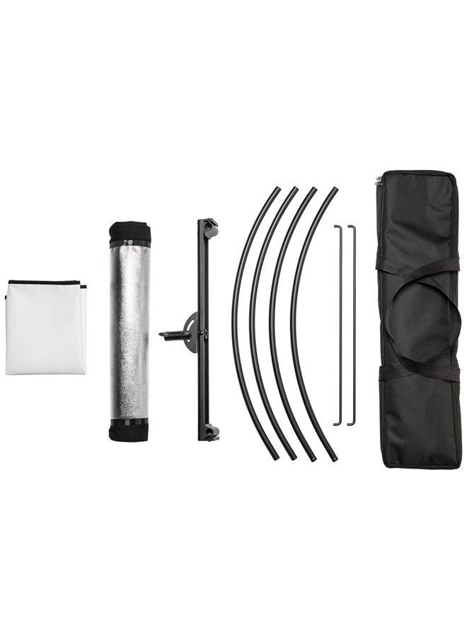 Eyelighter 3 - The Original Curved Reflector. Includes Silver, White, and Sunlight Fabrics for Portrait and Headshot Photgraphy