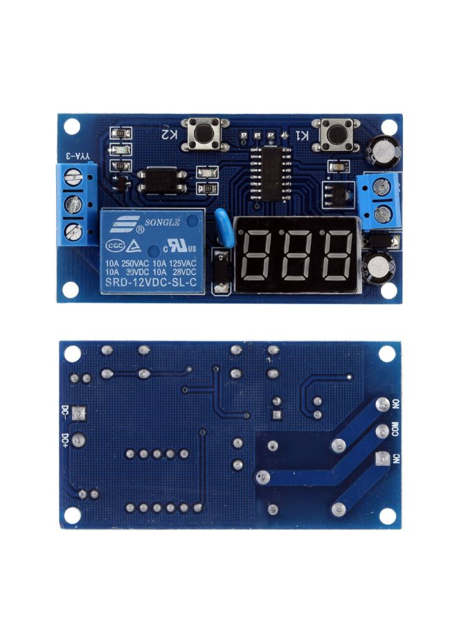 Multifunction Delay Time Switch Control Relay Module Blue 11.50x2.00x7.50cm