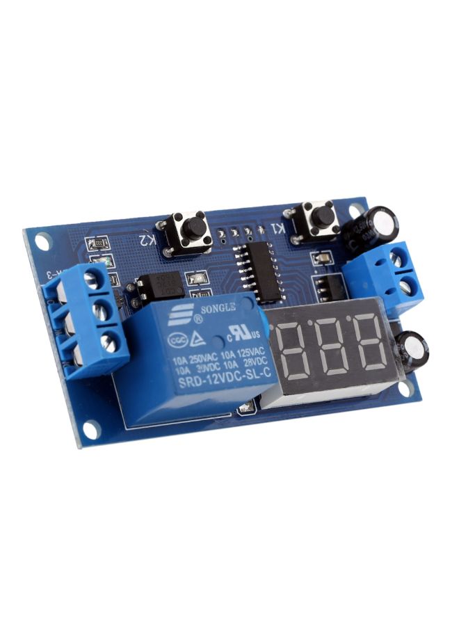 Multifunction Delay Time Switch Control Relay Module Blue 11.50x2.00x7.50cm