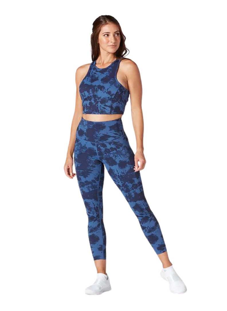 HIGH WAISTED 7/8 TIGHT DEEPWATER TIE DYE XSMALL
