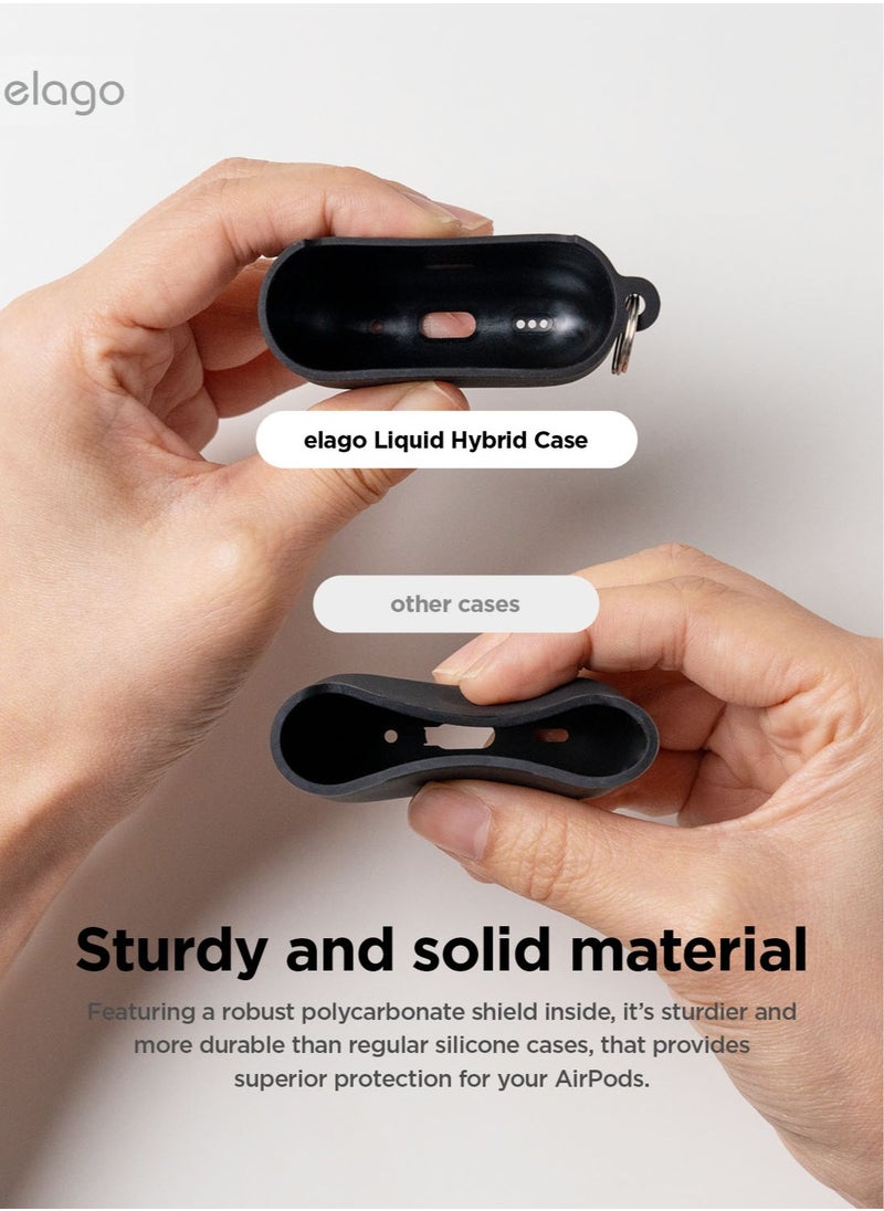 Liquid Hybrid Hang Compatible with AirPods 4 Case Cover (2024) with Carabiner - Stone