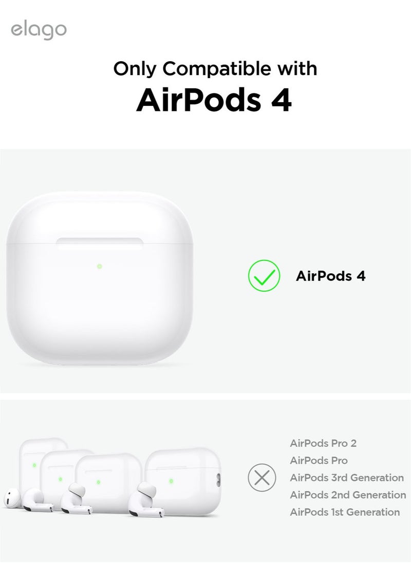 Silicone Hang Compatible with AirPods 4 Case Cover (2024) with Carabiner - Sand Pink