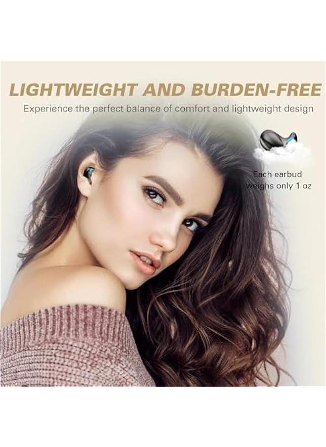 Flat Invisible Sleep Wireless Earphone IPX5 Waterproof Thin Invisible Sleep Earbuds for Side Sleepers Sleep Ear Buds Smallest Tiny Small Mini Discreet Earbud for Sleeping Invisible Headphones