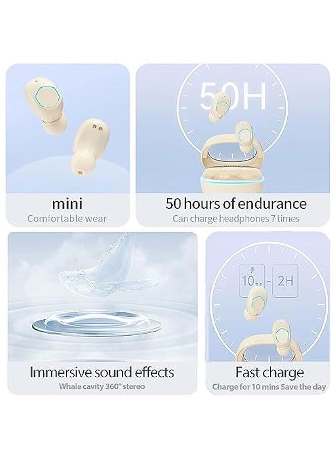 Wireless Black Small Earbuds For Small Ear Canals Micro Headphones Tiny Smallest Ear Buds For Small Ears Mini Bluetooth Small Discreet Earbuds Ear Buds Earphones Invisible Headphones Headset