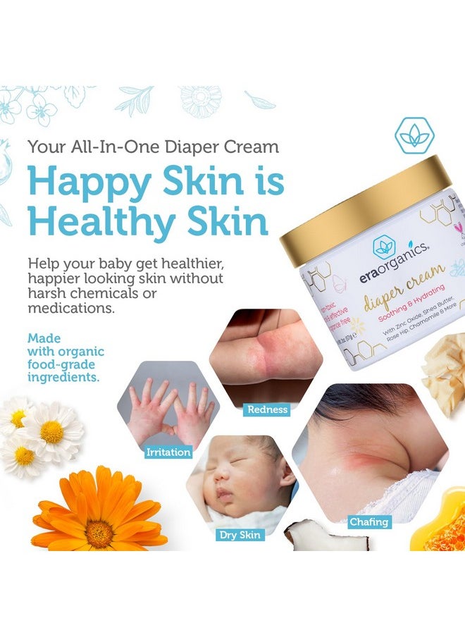 Diaper Rash Cream For Baby Extra Soothing And Moisturizing Baby Diaper Cream With Organic Aloe Vera Chamomile Calendula And More Gentle Baby Rash Cream Calming Zinc Oxide Cream