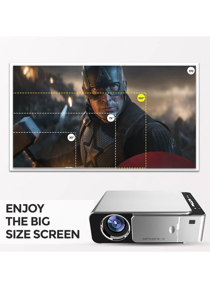 4K Projector  T6 Home Theater Projector - 3500 Lumens Android Ultra HD Portable Super Color for Movies Games HomeTheater