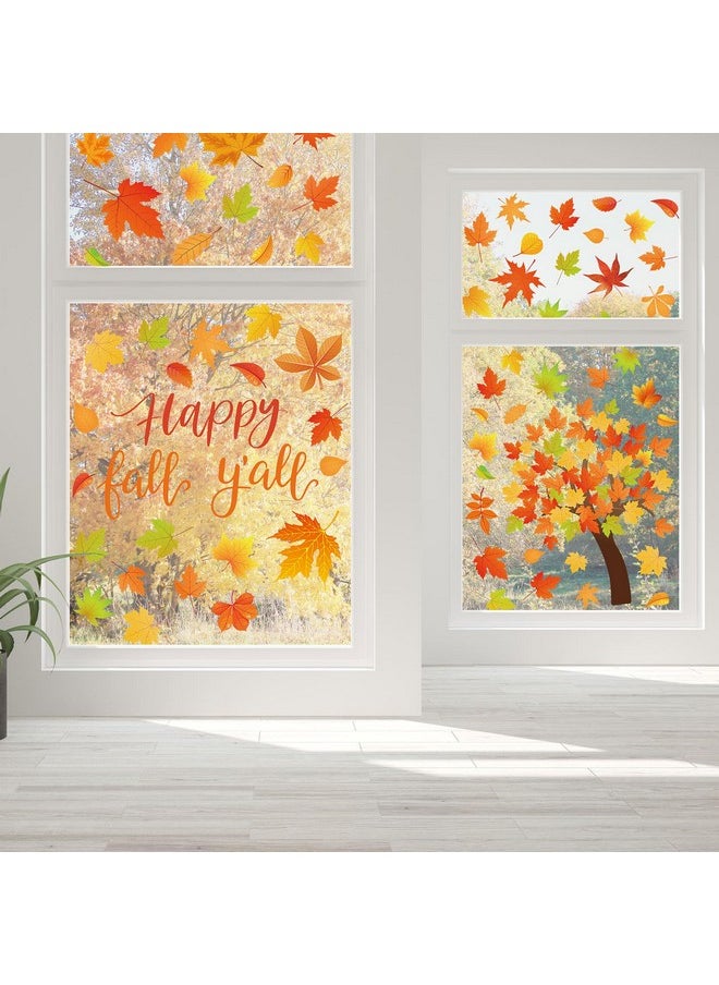 9 Sheet Fall Thanksgiving Window Clings Hello Autumn Maple Leaves Window Decals For Fall Autumn Thanksgiving Harvest Home School Office Accessories Party Supplies Gifts