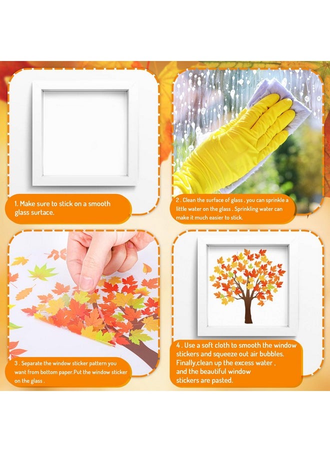 9 Sheet Fall Thanksgiving Window Clings Hello Autumn Maple Leaves Window Decals For Fall Autumn Thanksgiving Harvest Home School Office Accessories Party Supplies Gifts