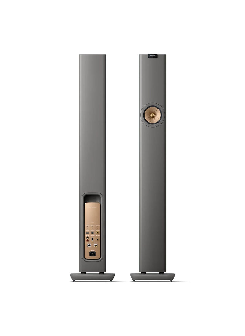 KEF LS60 Wireless Active Floorstanding Speaker (Pair Titanium Grey)