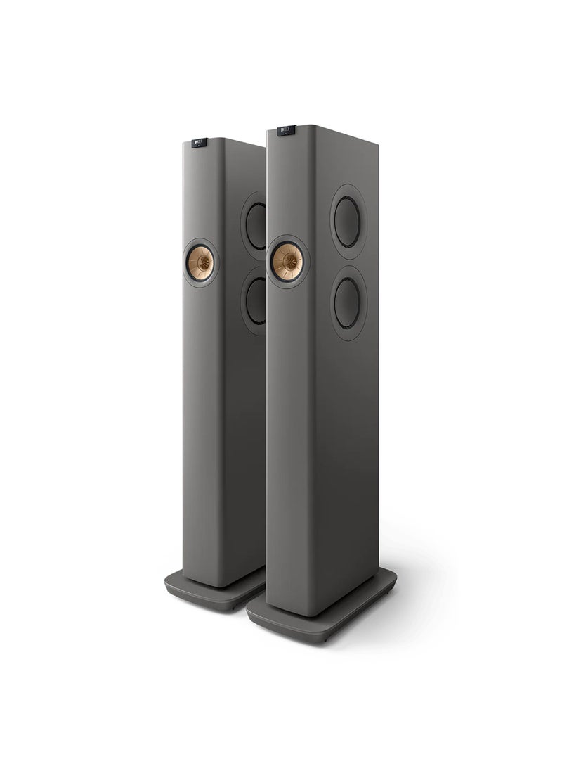 KEF LS60 Wireless Active Floorstanding Speaker (Pair Titanium Grey)