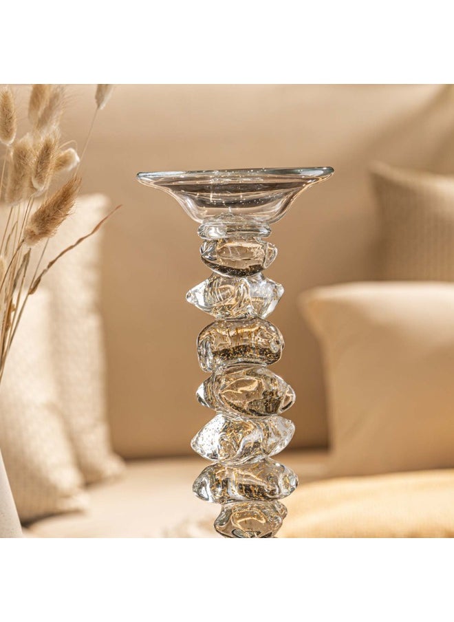 MAAC Home Opulent Gold Accent Candle Stand - LargeUnique Stylish and Decorative Tealight Candle Holders for Home Décor or Centerpiece gives Modern and Minimalist Home Décor Look