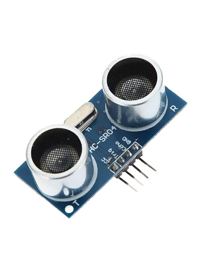 Ultrasonic Distance Measuring Sensor Module Blue/Silver/Black