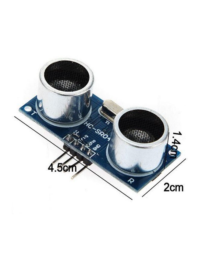 Ultrasonic Distance Measuring Sensor Module Blue/Silver/Black