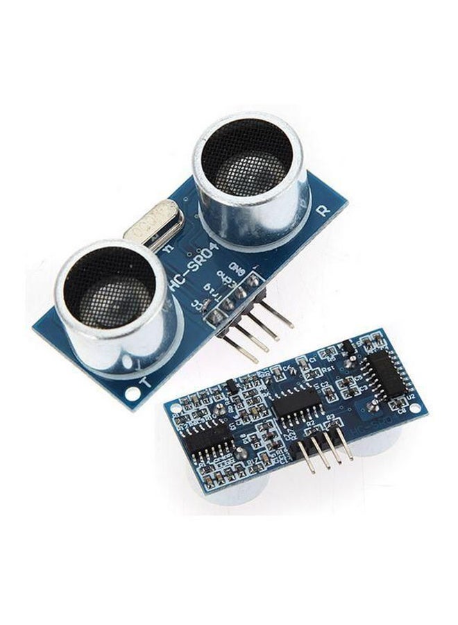 Ultrasonic Distance Measuring Sensor Module Blue/Silver/Black