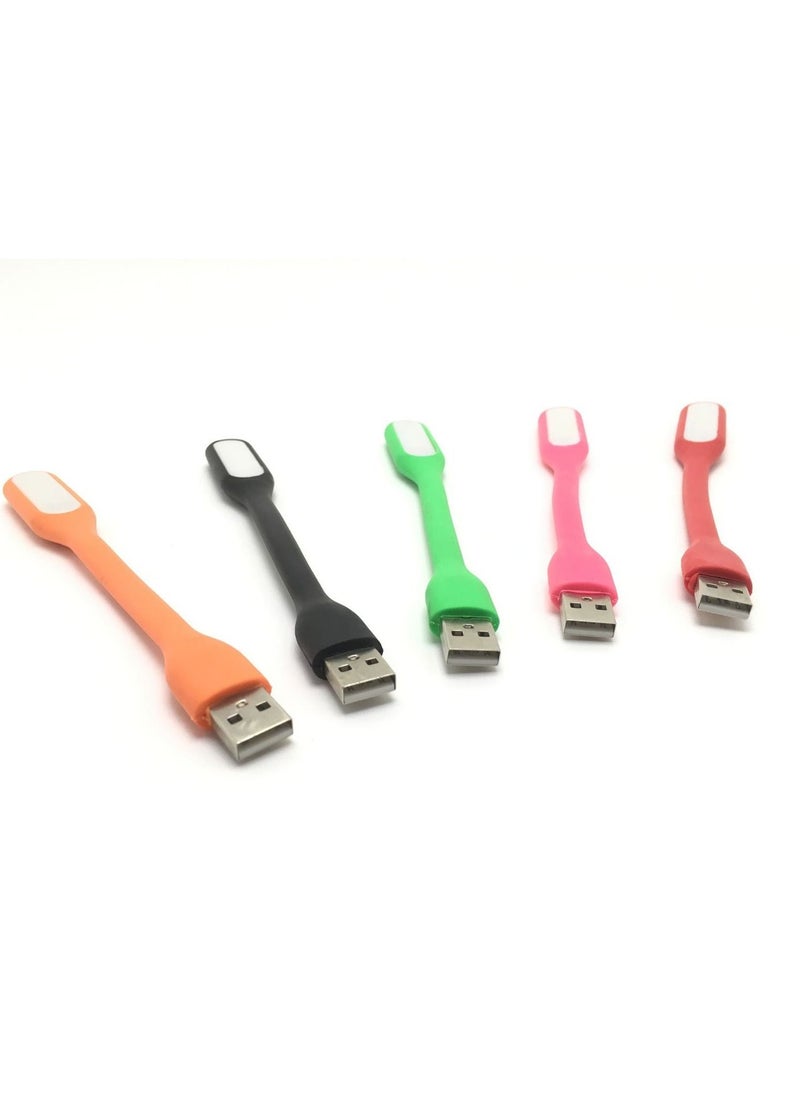 Pack Of 5 Flexible USB LED Light  For Laptop