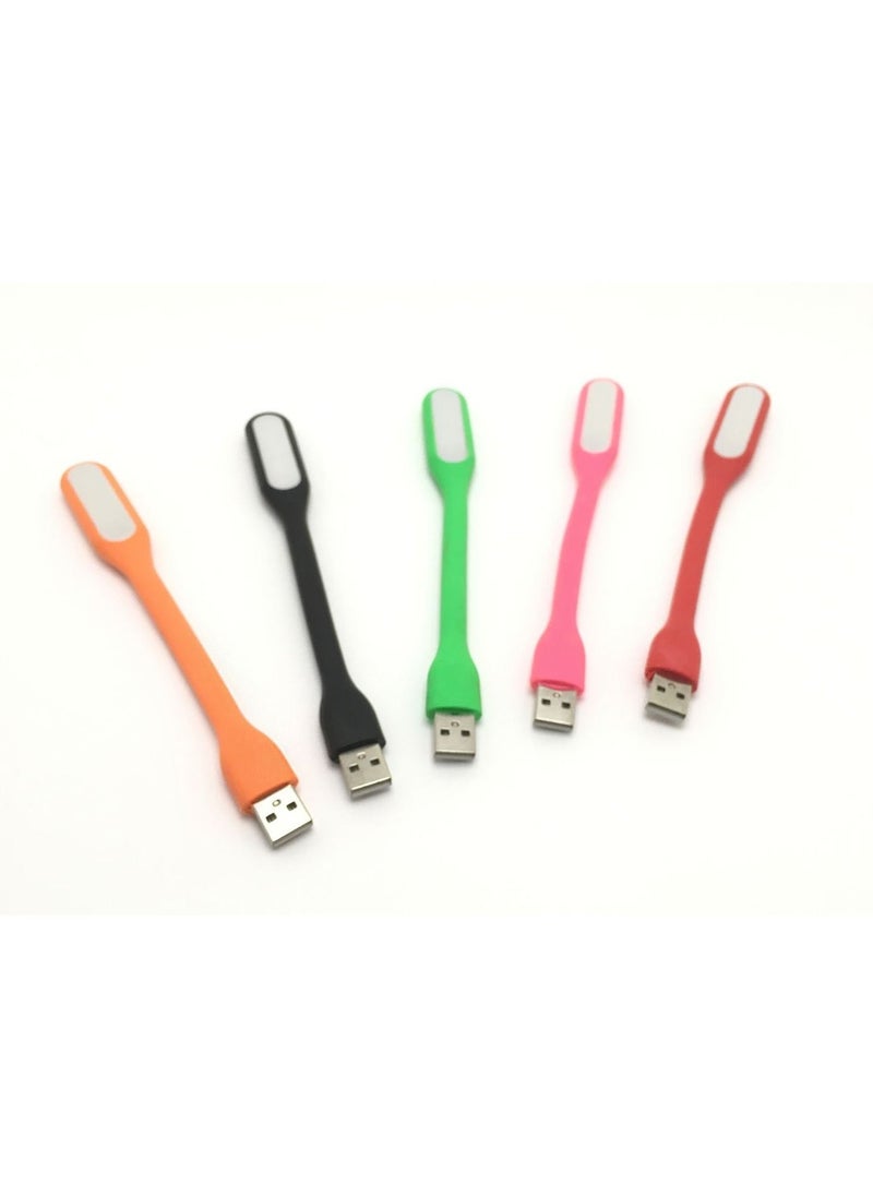 Pack Of 5 Flexible USB LED Light  For Laptop