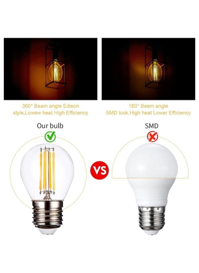 LED Filament Bulbs G45 4W E27 – Pack of 10, Warm White