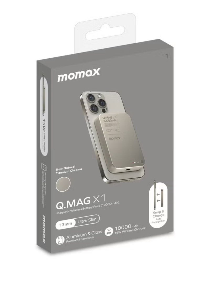 Q.MAG X1 10000 mAh Wireless Magnetic Battery Pack USB-C Up to 20W PD Output