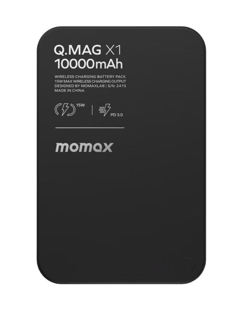 Momax Q.Mag X1 10000 mAh Magnetic Wireless Battery Pack USB-C Up to 20W PD output