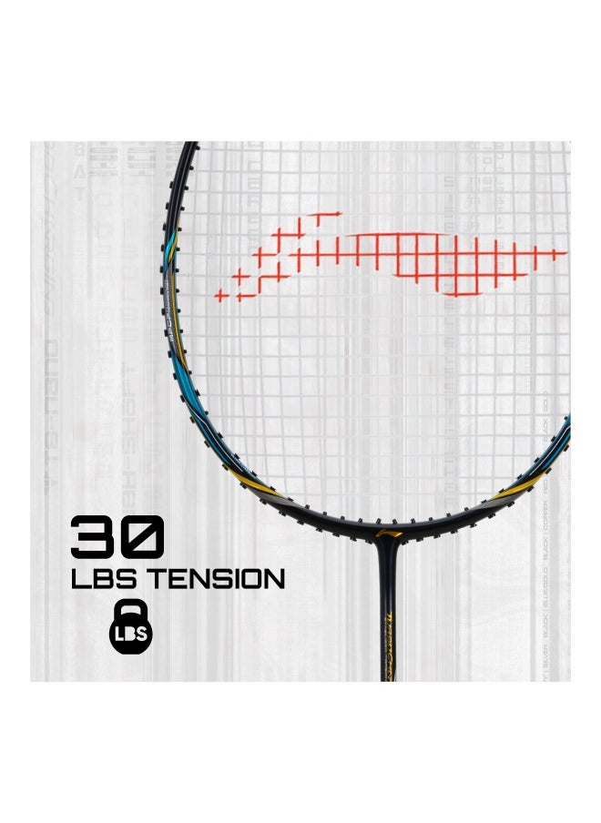 Li-Ning Turbo Charging Z Boost Carbon Fibre Racket Unstrung with Free Full Cover Black/Blue/Gold