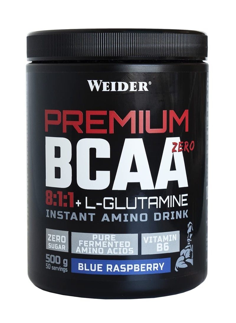 Weider Premium BCAA Zero,BLUE RASPBERRY, 500g 50 Servings