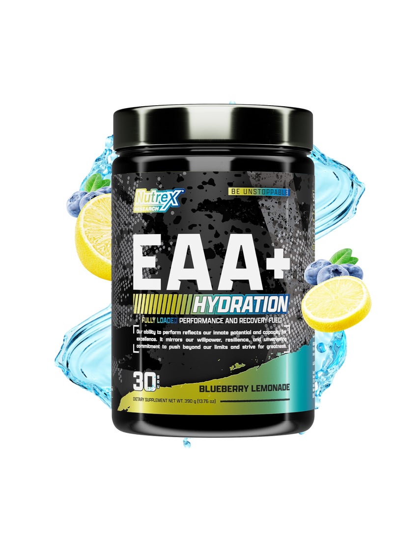 Nutrex Research EAA+ Hydration Blueberry Lemonade – Essential Amino Acids for Performance, Recovery & Hydration