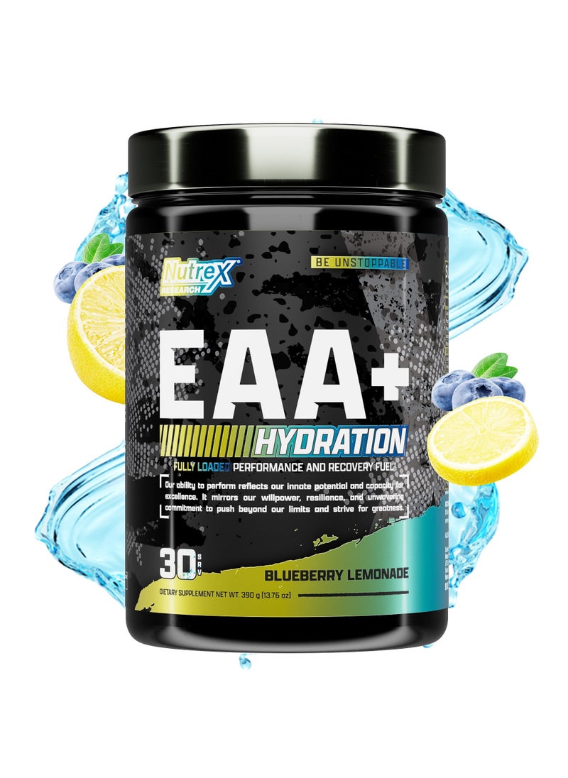 Nutrex Research EAA+ Hydration Blueberry Lemonade – Essential Amino Acids for Performance, Recovery & Hydration